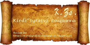 Királyfalvi Zsuzsanna névjegykártya